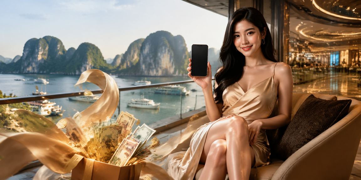Người chơi tận hưởng trải nghiệm giải trí trực tuyến tại vịnh Hạ Long Việt Nam